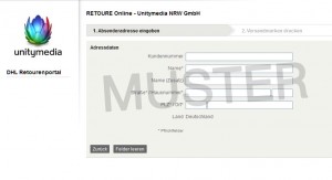 Unitymedia Retourenschein