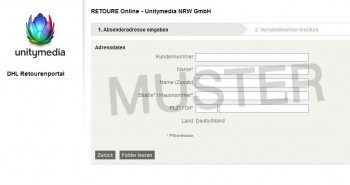 Unitymedia Retourenschein Online Ausfullen Und Ausdrucken