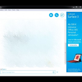 Skype mit aktiver Werbung