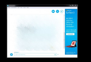 Skype mit aktiver Werbung