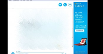 Skype mit aktiver Werbung