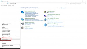 Systemsteuerung unter Windows 10 öffnen