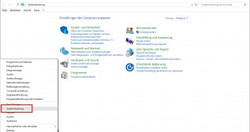 Systemsteuerung unter Windows 10 öffnen
